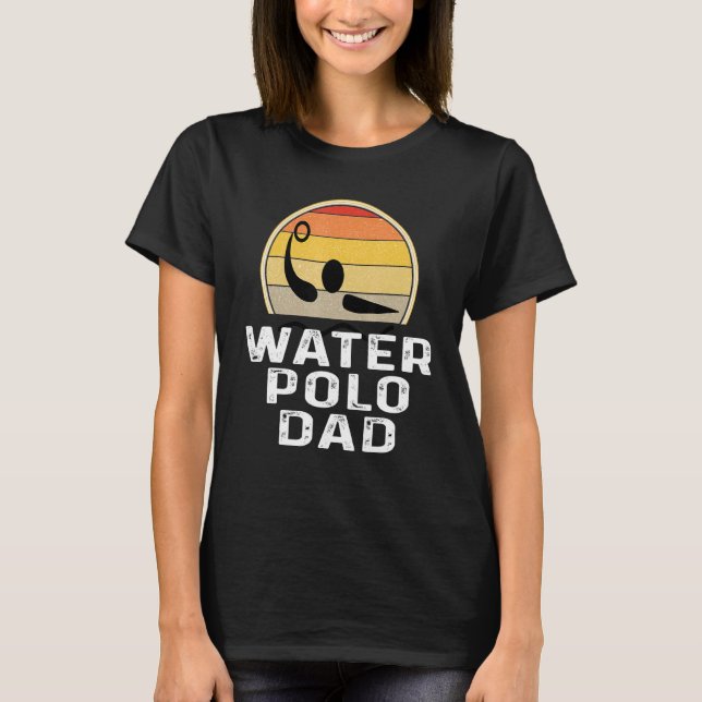 T-shirt Retro Water Polo Papa Père Nage Baignade Soleil (Devant)