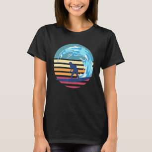 T-shirt Rétro Water Sport Surfer Waves Surfer Surf Surf