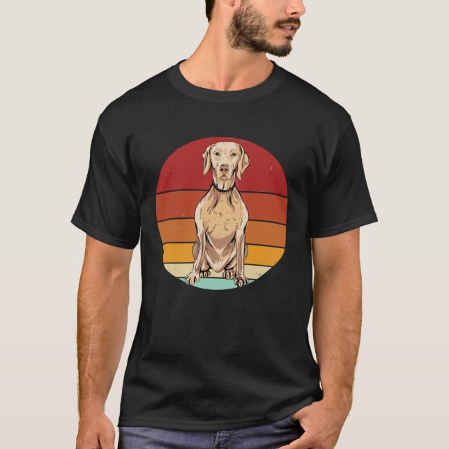 T-shirt Retro Weimaraner (Devant)