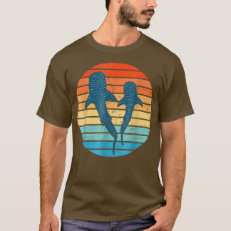 T-shirt Retro Whale Shark Vintage Sunset