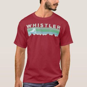 T-shirt Retro Whistler C.-B. Canada Ski en détresse