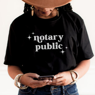 T-shirt Retro White Chic Sparkings Notaire Public