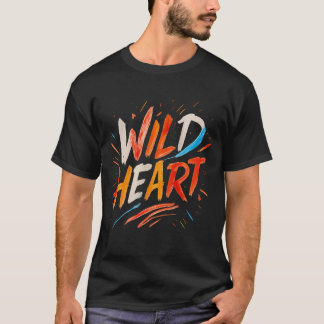 T-shirt rétro Wild Heart Brushstroke