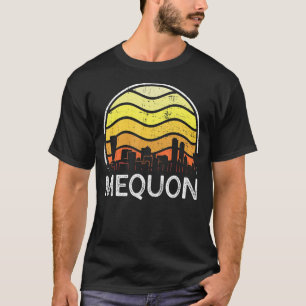 T-shirt Retro Wisconsin Mequon Visiteurs Skyline Vintage U