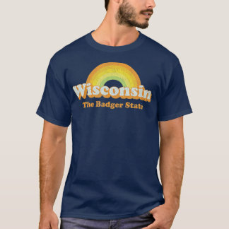 T-shirt Retro Wisconsin Vintage les années 70 Rainbow Desi