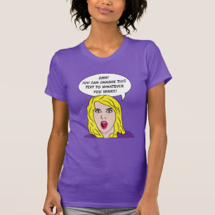 T-shirt RETRO WOMAN avec VOTRE TEXTE vêtements personnalis