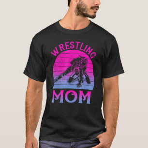 T-shirt Retro Wrestling Maman Sports Mama Wrestler Mère