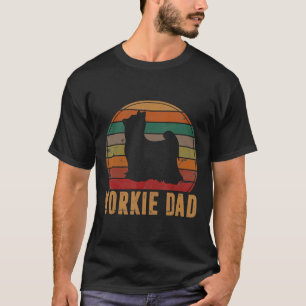 T-shirt Retro Yorkshire Terrier Papa Cadeau Chien Propriét