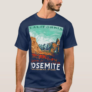 T-shirt Rétro Yosemite National Park Valley Style WPA