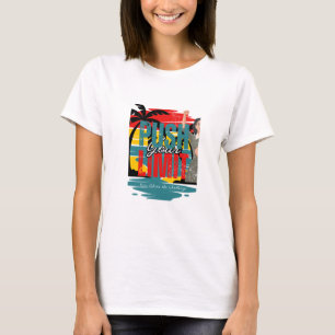T-shirt retromotivation jaune bleu