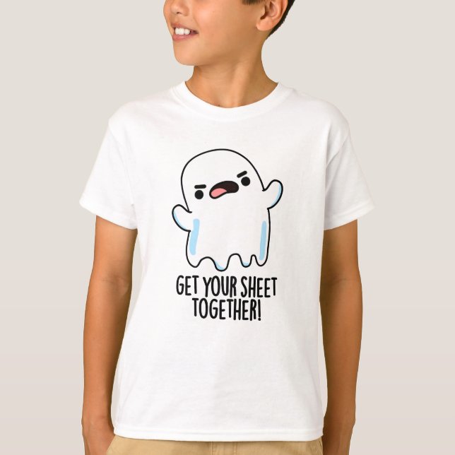 T-shirt Retrouvez votre feuille ensemble Funny Ghost Pun (Devant)