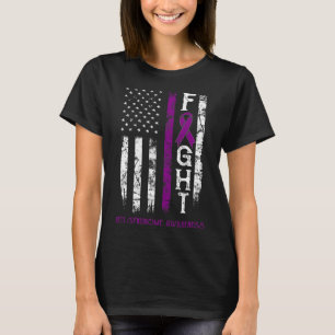 T-shirt Rett Syndrome Guerrier Us Drapeau Décerné Syndrome