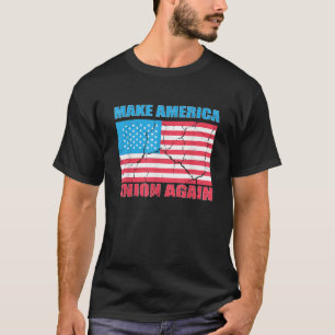 T-shirt Réunifier l'Union américaine avec le drapeau améri