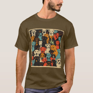T-shirt Réunion de chiens