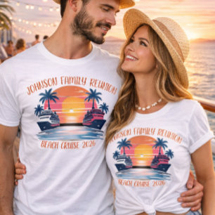 T-shirt Réunion de famille à la plage Croisière sur mesure