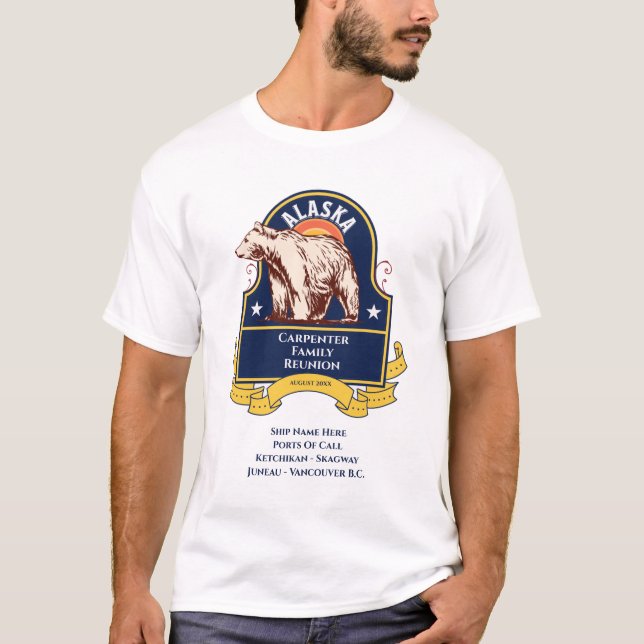 T-shirt Réunion de famille des ours de croisière de l'Alas (Devant)