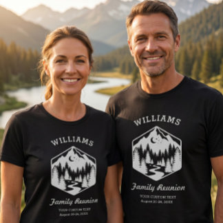 T-shirt Réunion de famille personnalisée en montagne