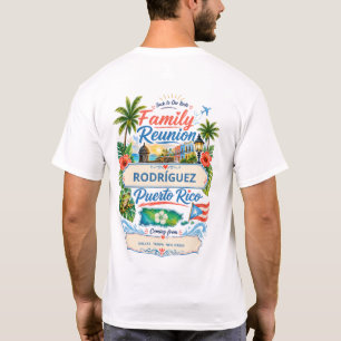 T-shirt Réunion de famille personnalisée Porto Rico Porto
