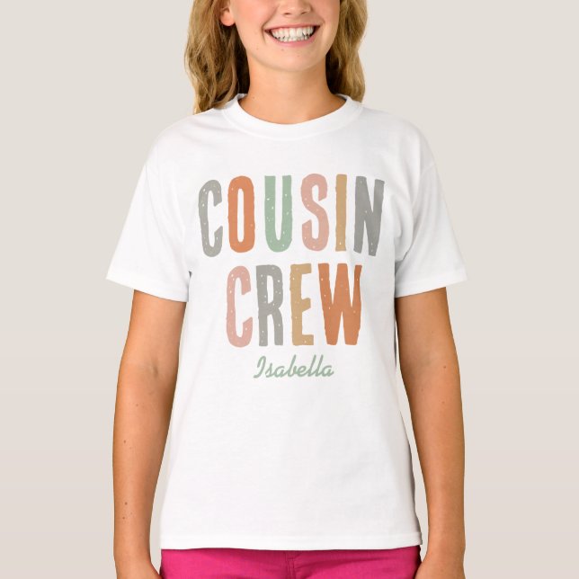 T-shirt Réunion de la famille Boho de l'équipage du cousin (Devant)