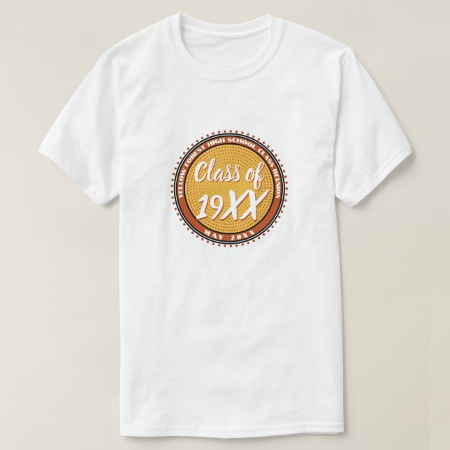 T-shirt Réunion du lot de la classe de dates de rétro (Design devant)