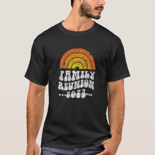 T-shirt Réunion familiale 2023 Hippy Retro Arc-en-ciel