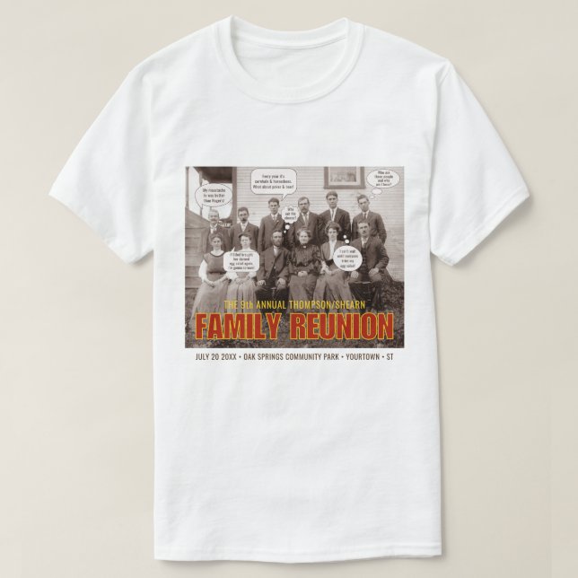T-shirt Réunion familiale | Ancêtres amusants Texte person (Design devant)