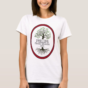 T-shirt Réunion familiale de l'arbre généalogique rouge