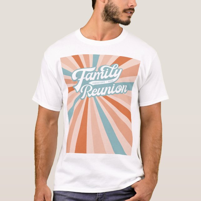 T-shirt Réunion super Famille Rétro (Devant)