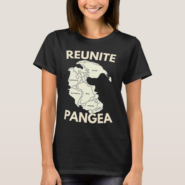 T-shirt Réunir Géologie Pangea (Devant)