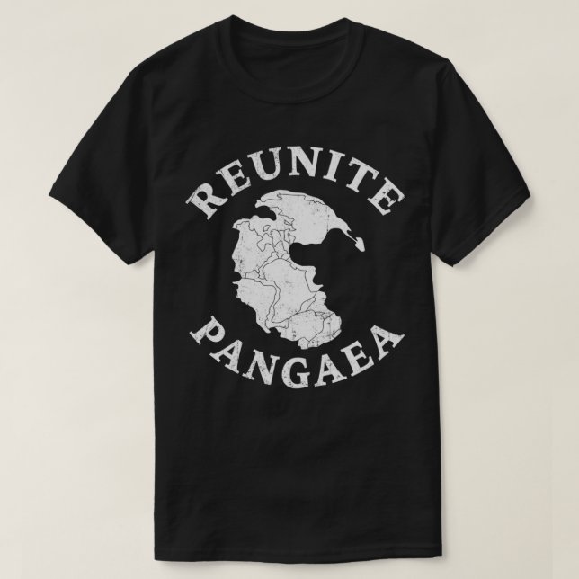 T-shirt REUNIR PANGAEA Pangea Map Manifestation de paix am (Design devant)