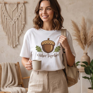 T-shirt Réunissez-vous Citrouille d'Automne Chêne de Thank