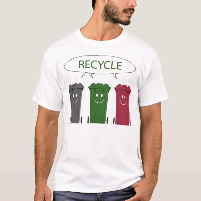 T-shirt Réutilisez les poubelles (Devant)