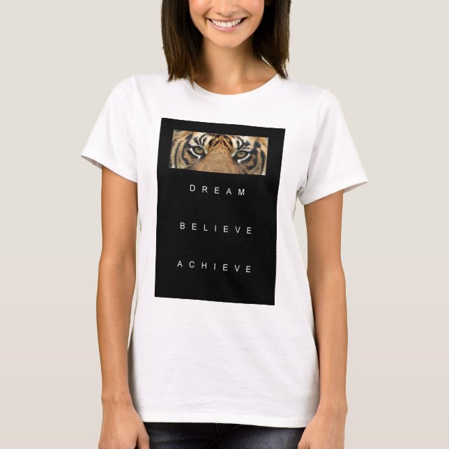 T-shirt rêve croire obtenir une soumission motivante (Devant)