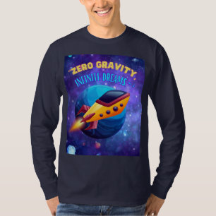 T-shirt rêve d'infini de gravité zéro, rocketship