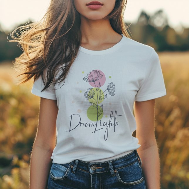 T-shirt Rêve illumine les couleurs florales pastel (Créateur téléchargé)