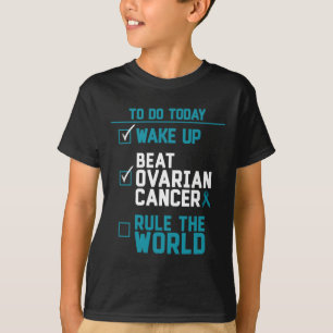 T-shirt Réveillez-vous, battez le cancer de l'ovaire, domi