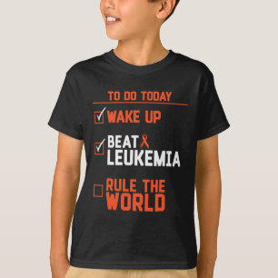 T-shirt Réveillez-Vous Battre La Leucémie Régler Le Cancer