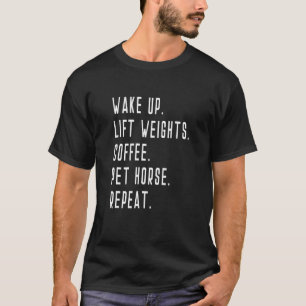 T-shirt Réveillez-vous Soulevez des Poids Café Caresse Che