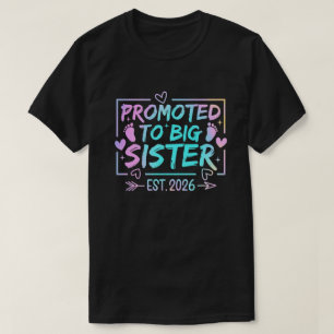 T-shirt Révélation de grossesse unique Grande Sœur Pastel 