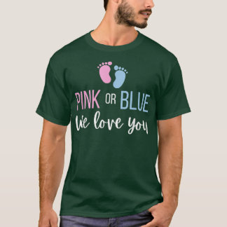 T-shirt Révélation De Sexe Rose Ou Bleu Nous Vous Aimons B
