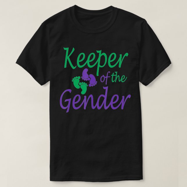 T-shirt Révélation du genre de fête violet et vert - Gardi (Design devant)
