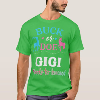 T-shirt Révéler le genre Buck ou Doe GIGI Matching Baby Sh