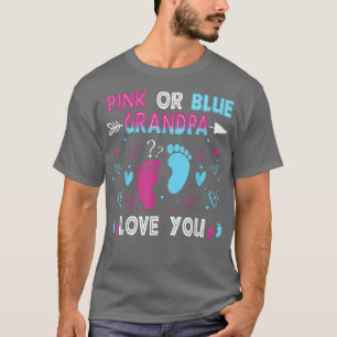 T-shirt Révéler le genre Drôle Grand-père vous aime corres
