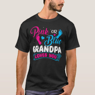 T-shirt Révéler le genre Grand-père rose bleu grand-père v