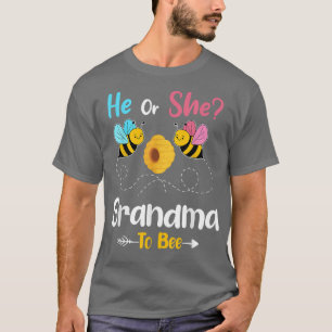 T-shirt Révéler le genre Lui ou Elle grand-mère à Bee Baby