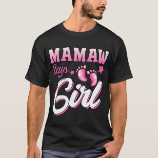 T-shirt Révéler le genre Mamaw dit fille jumeler famille b