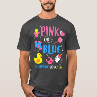 T-shirt Révéler le genre rose ou bleu drôle
