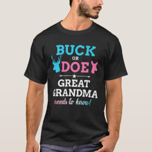 T-shirt Révéler Le Sexe Buck Ou Doit Grande Mamie Correspo