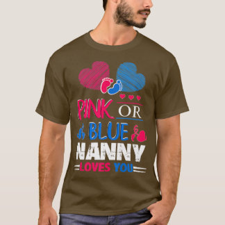 T-shirt Révéler Le Sexe Nounou Rose Ou Bleue Grand-Mère Vo