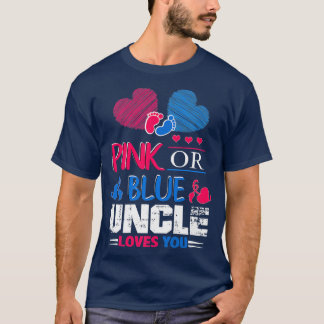 T-shirt Révéler Le Sexe Oncle Rose Ou Bleu Vous Aime